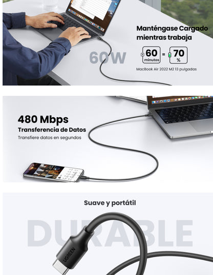 Cable USB-C a USB-C 1 Metro